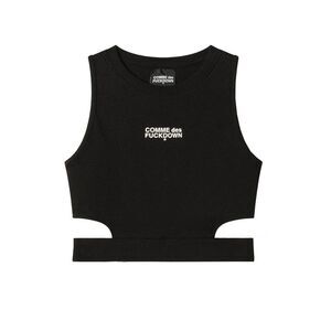 Comme Des Fuckdown Women Black Tops & T-Shirts